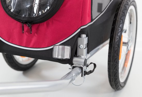 Trixie Fietskar - Hondenfietskar - Zwart Rood 53x60x60/117 Cm Tot 15 Kg Small