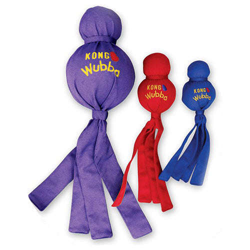 Kong Wubba hondenspeelgoed met geluid - 3 maten