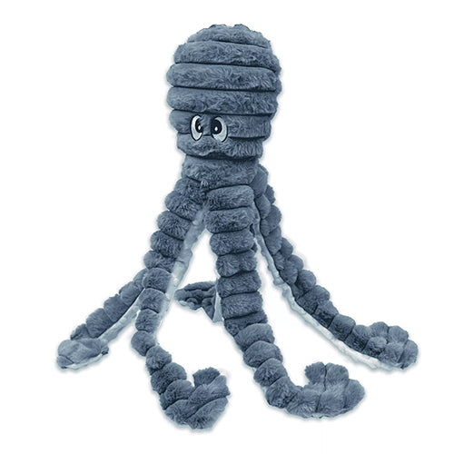 Quapas! hondenspeelgoed - knuffel - met piep en knisper - octopus lichtblauw 66 cm