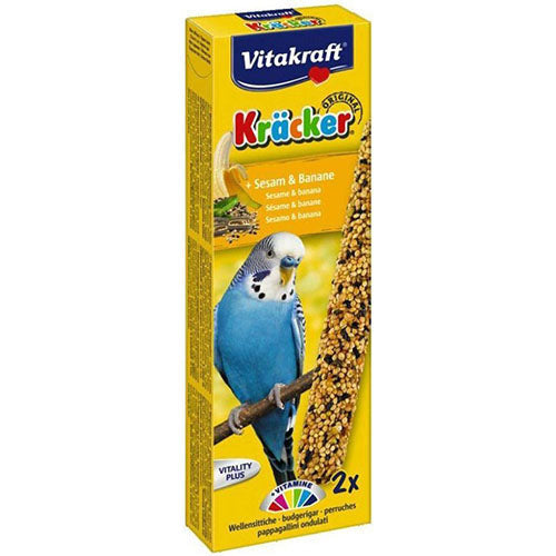 Vitakraft Kräckers voor Parkieten - Banaan & Sesam - 2 stuks per verpakking