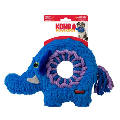 Kong Hundespielzeug – Ringaroos Elefant, mittelgroß – 19,6 x 29,8 cm