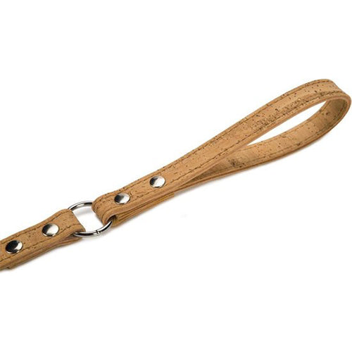 Beeztees Cork Leren Hondenriem - Naturel - 100 cm x 18 mm