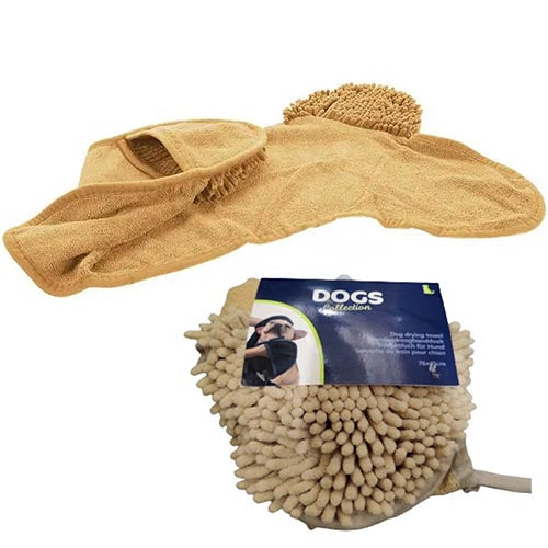 Dogs Collection Droogdoek 76 X 41 Cm Polyester Bruin