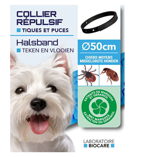 Anti vlooien en teken halsband 50 - 60 cm