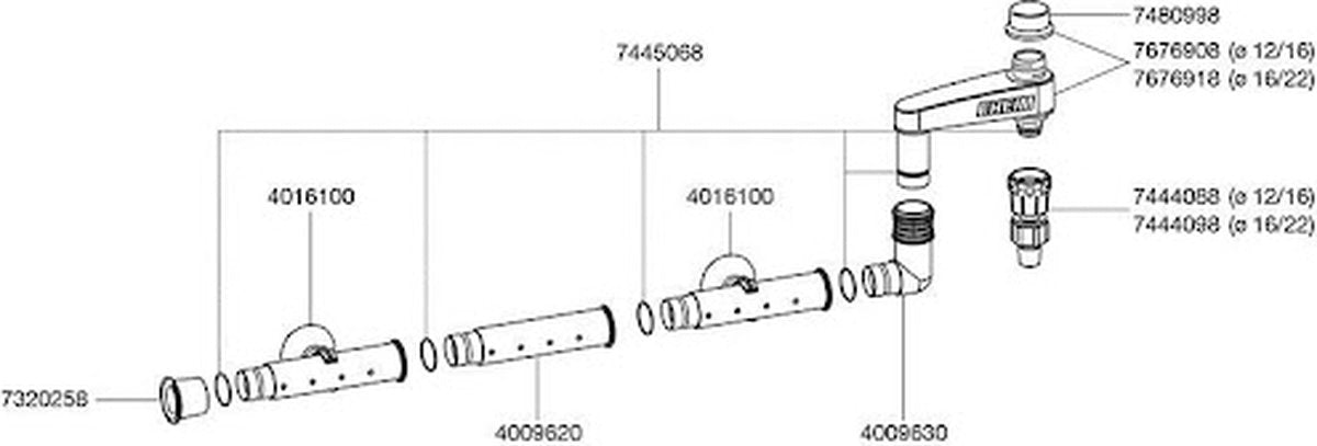 Eheim Installatieset 2 druk 16-22 mm