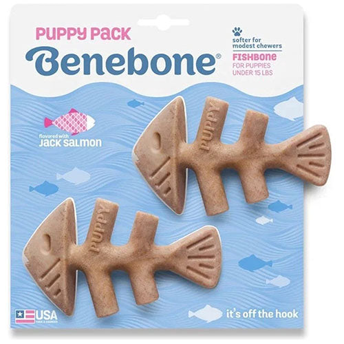 Benebone - Kauartikel - Fishbone Puppy - Lachs - S