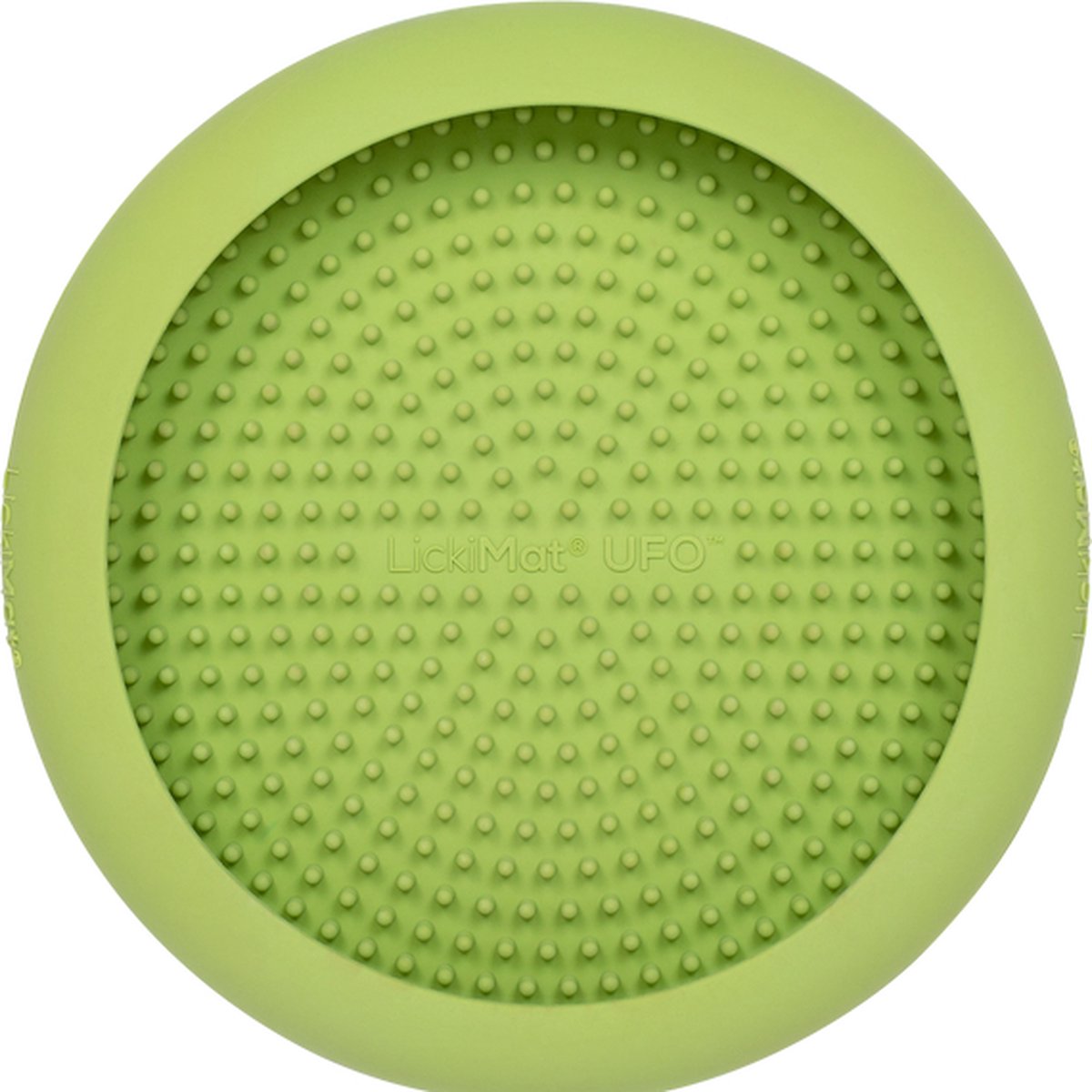 LickiMat UFO – Leckmatte / Anti-Schling-Matte / Futterverlangsamerer – Grün – 20 cm