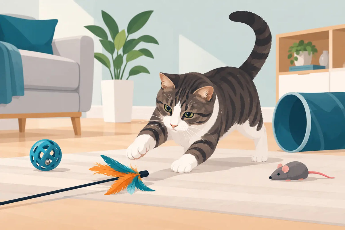 Katten speelgoed kiezen voor meer beweging