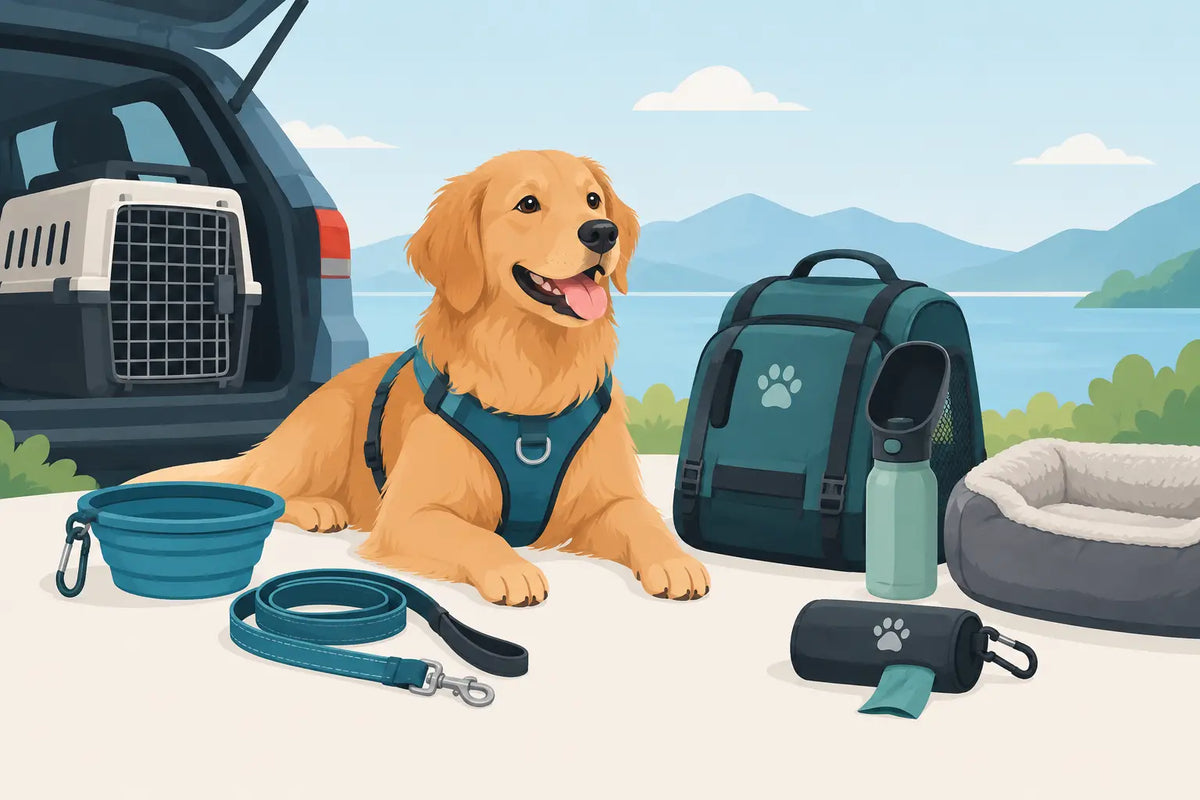 Beste reisaccessoires voor honden op een rij