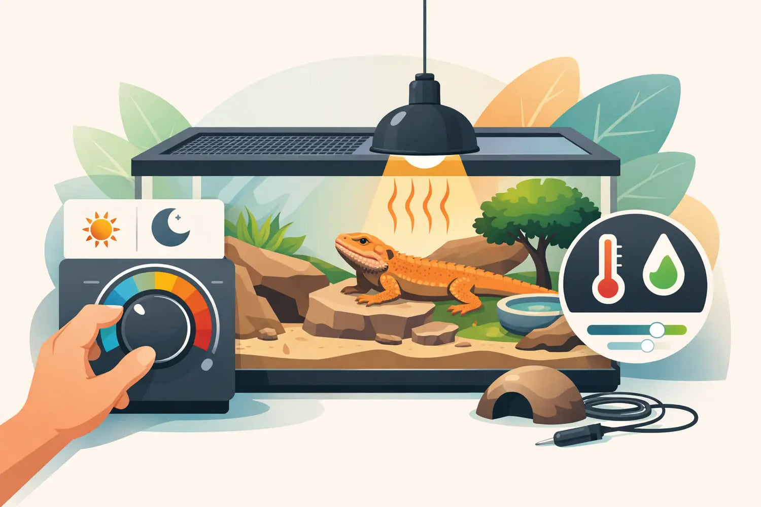 Terrarium warmte correct instellen: zo doe je dat
