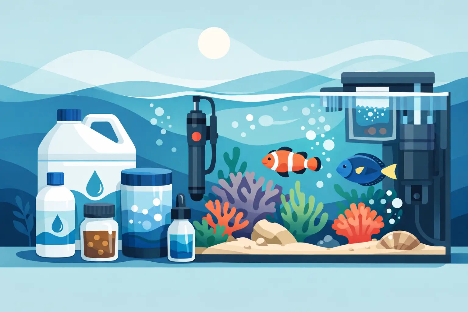Zeewateraquarium producten voor stabiel water