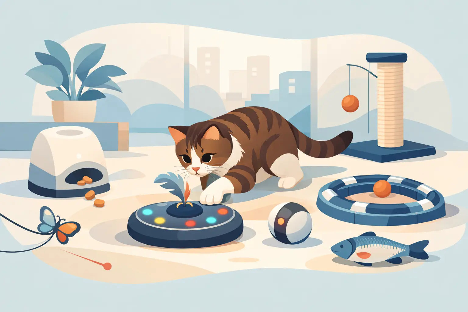 Interactief kattenspeelgoed voor de binnenkat