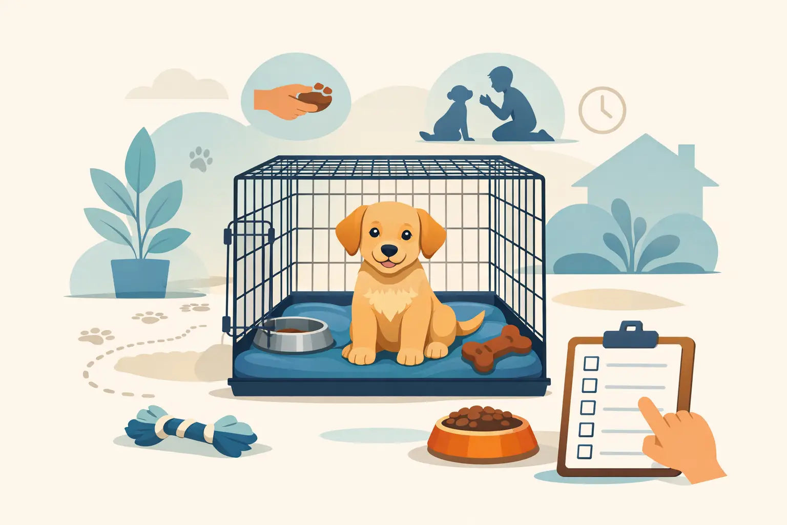 Benchtraining puppy stap voor stap in 7 stappen