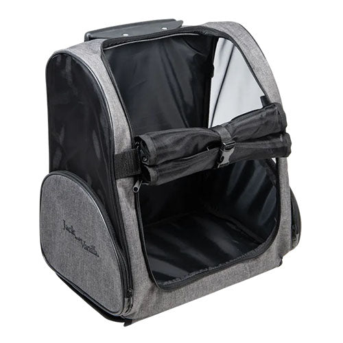 Jack and Vanilla trolley draagtas 40 x 26 x 40 cm grijs-zwart