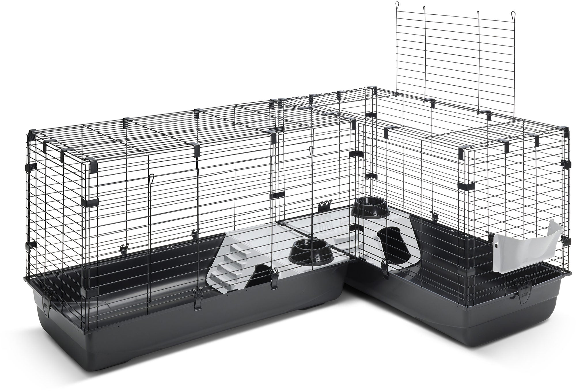 Knaagdierenkooi cubix corner knock down 146/100 x 50 x 63 cm