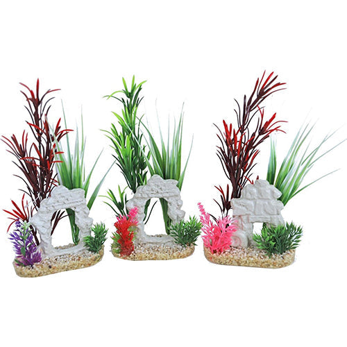 Sydeco kunststofplant Decor Ruines 25 cm assorti