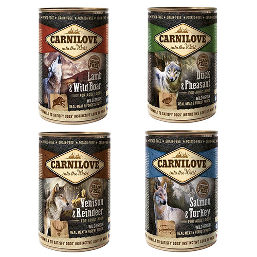 Carnilove dogs voer in blik 400 gram - 4 smaken