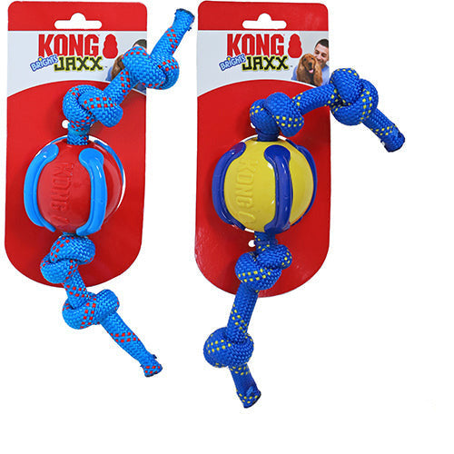 Kong Jaxx Brights Ball + Touw Assorti