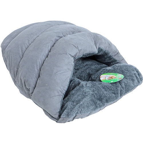 De Boon - Pluche Slaapzak voor Hond Kat of Knaagdier - Grijs - 2 Maten