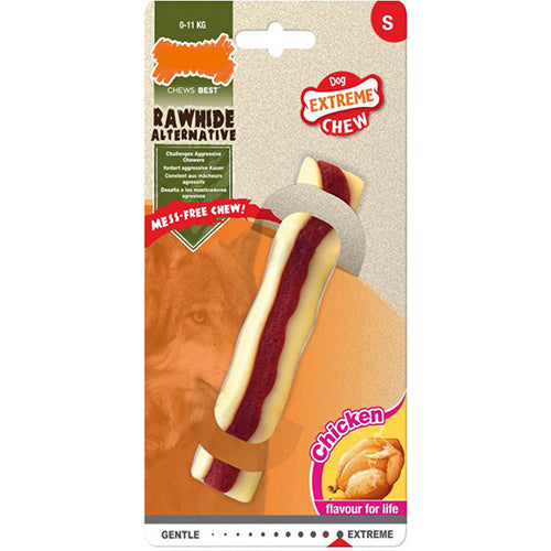 Nylabone Extreme Kauknochen – Sichere Alternative zu Rohhaut – Hühnergeschmack – Klein