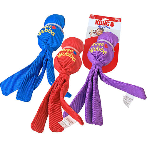 Kong Wubba hondenspeelgoed met geluid - 3 maten