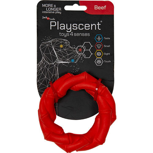 Jack and Vanilla Playscent ring met kip - bacon of rundssmaak - 11 - 14 cm