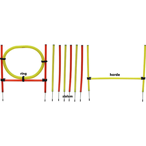 Agility-set 6x stok 1x springring en 1x agility-horde