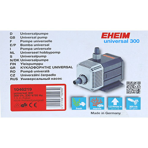 Eheim universele pomp - 300 - 600 - 1200 - 2400 l/uur