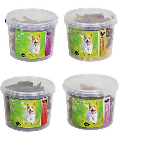 Natuurlijke Snackmix in emmer van 500 gram - Keuze uit Kip, Rund, Varken of Eend