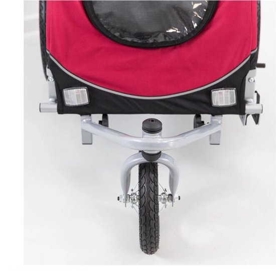 Trixie Fietskar - Hondenfietskar - Zwart Rood 53x60x60/117 Cm Tot 15 Kg Small