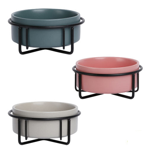 Jack and Vanilla keramische voerbak metalen stand Bon Appetit