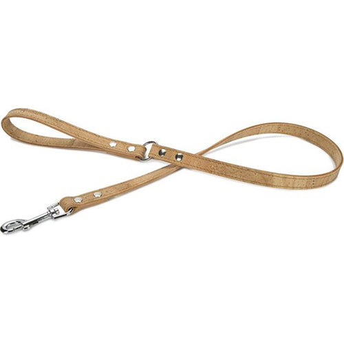 Beeztees Cork Leren Hondenriem - Naturel - 100 cm x 18 mm