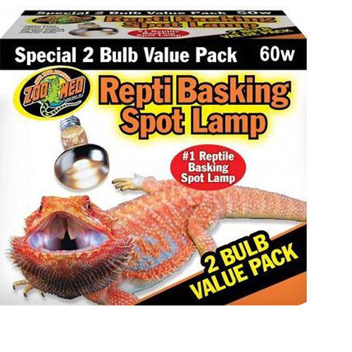 Zoomed basking spot lamp value pack 2x - 40 - 60 - 100 watt