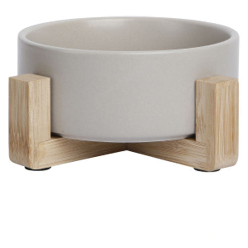 Jack and Vanilla keramische voerbak bamboe standaard 400 - 850 - 1800 ml