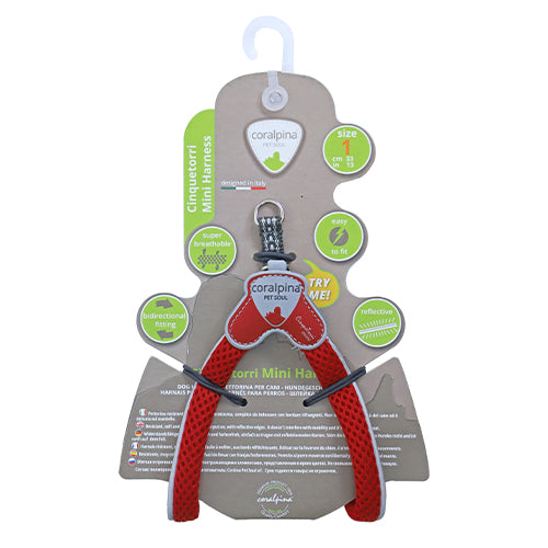 Coralpinia mini harnasjes Cinquetorri alleen voor hele kleine rassen