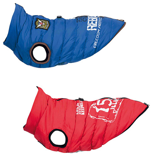 Trixie Saint-Malo Mantel inkl. Geschirr für Hund blau - rot