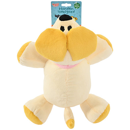 Woezel & Pip Hondenspeelgoed - Pip pluche liggend + piep 40 cm