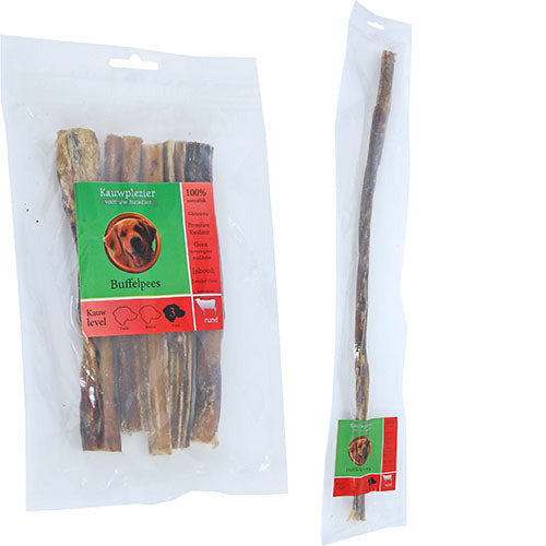 Natuurlijke Snack Rund - Buffelpees verkrijgbaar in 15 cm en 50 cm