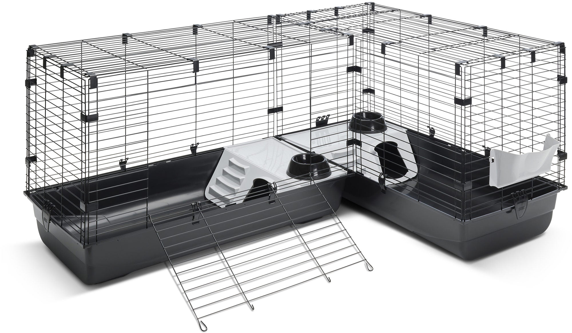 Knaagdierenkooi cubix corner knock down 146/100 x 50 x 63 cm