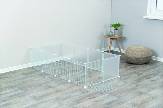 Trixie Indoor ren, metaal/kunststof, 140 × 35 × 70 cm, wit