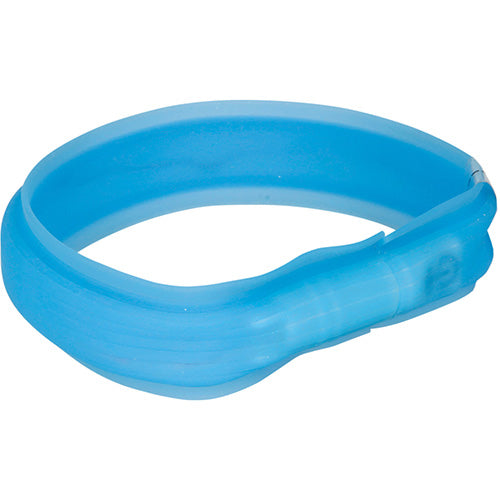 Trixie Flash Lichtgevende Halsband USB - Extra Breed - Kleur: Blauw - 3 MM Breed - Verkrijgbaar in 50 of 70 cm