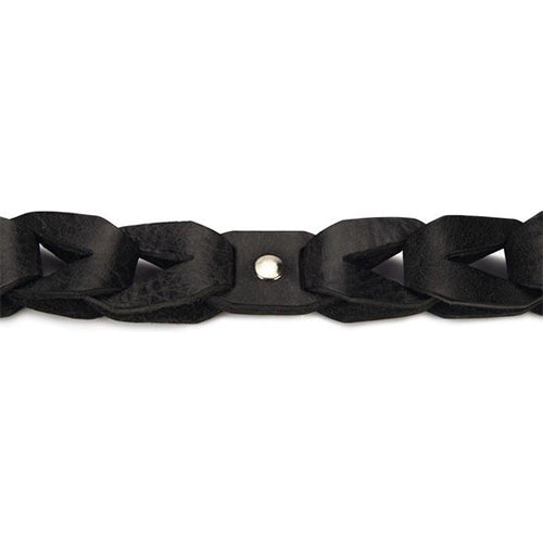 Beeztees Connex Leren Hondenhalsband - Zwart -Nekomtrek tussen 37-40 cm - 45 cm x 20 mm