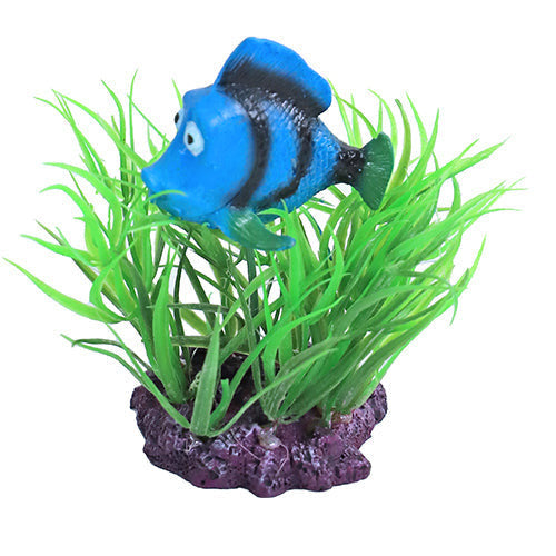 Boon Aqua Deco Ornament Kunstplant met Doktersvis 10 cm