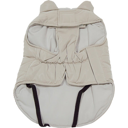 Jack and Vanilla Hondenjas Puffer Beige – Warm, Wasbaar & Met Rits voor Tuigje - Verkrijgbaar in 6 maten