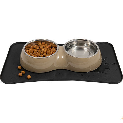 Jack and Vanilla rubberen mat zwart - beige