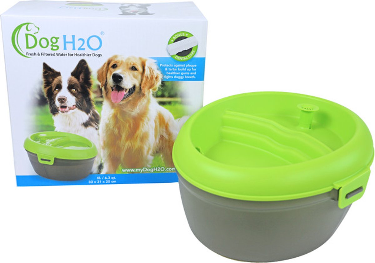 Drinkfontein hond H2O 6 Liter met filter
