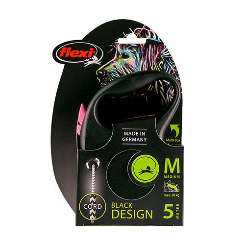 Flexi rollijn Black Design koord 5 meter