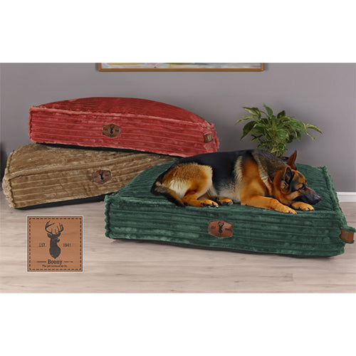 Boony est1941 Hondenkussen orthopedisch Pink velvet - fluweel groen