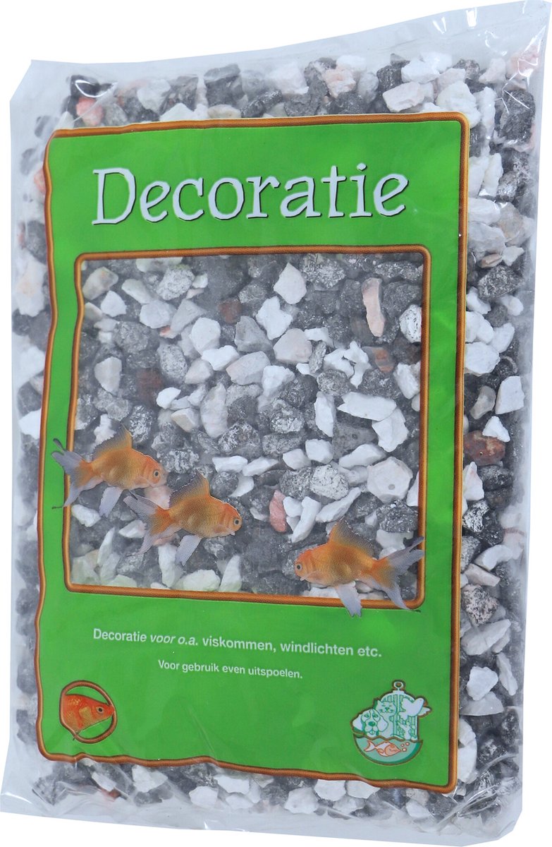 Boon Aqua Deco split mix zwart/wit/grijs,  per 3 zakjes 0,9 kg