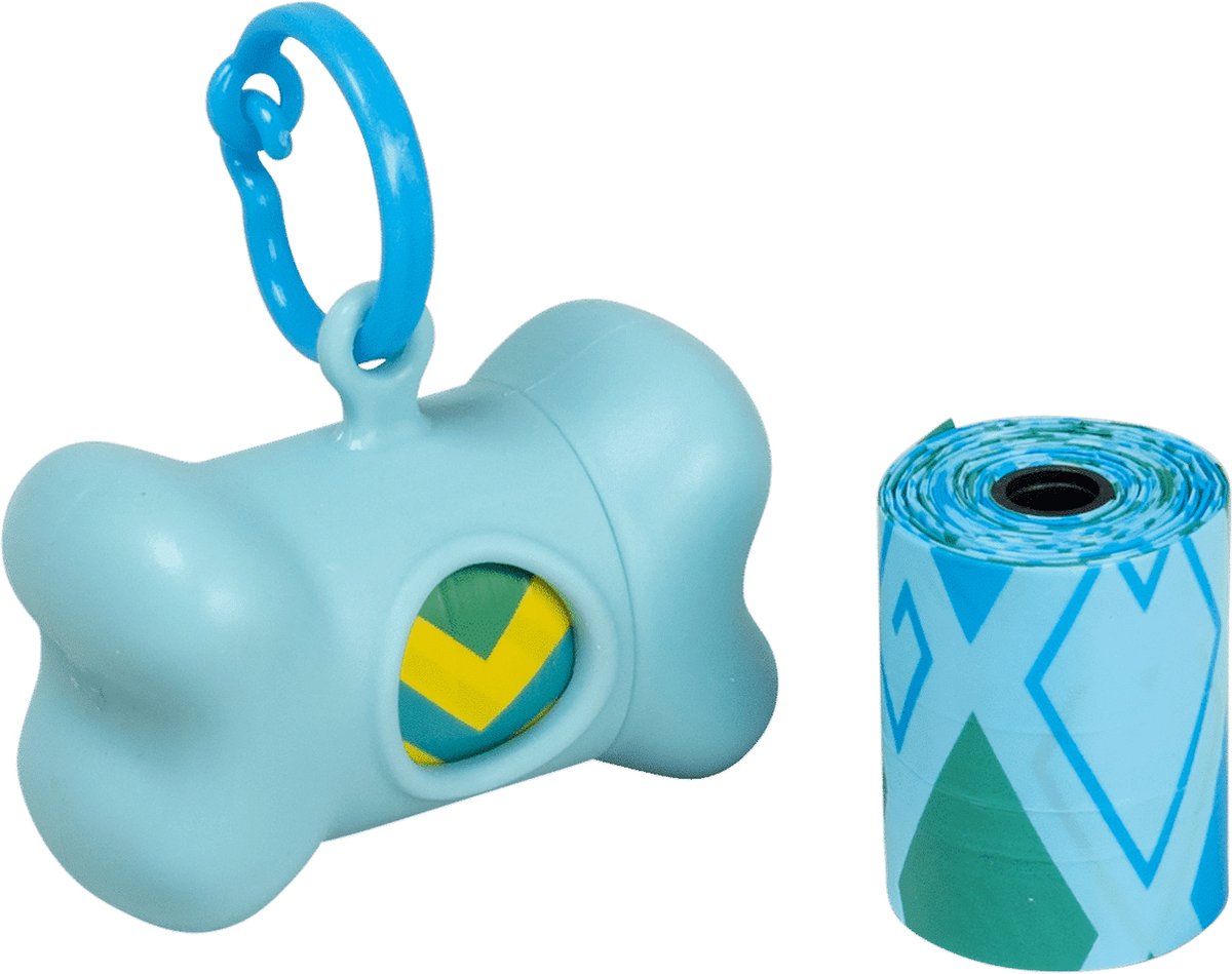 Mr.POOP IBIZA Nano Houder blauw + 2 Rolletjes met geur